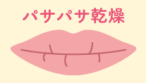 パサパサ乾燥